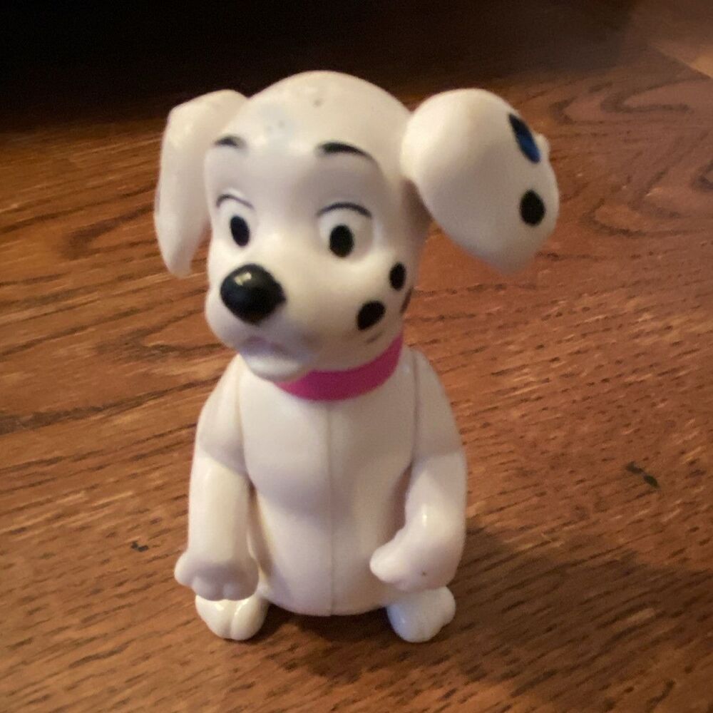 101 Dalmatians Dalmatian Disney Puppy Figurine Pink Collar 3" Height
